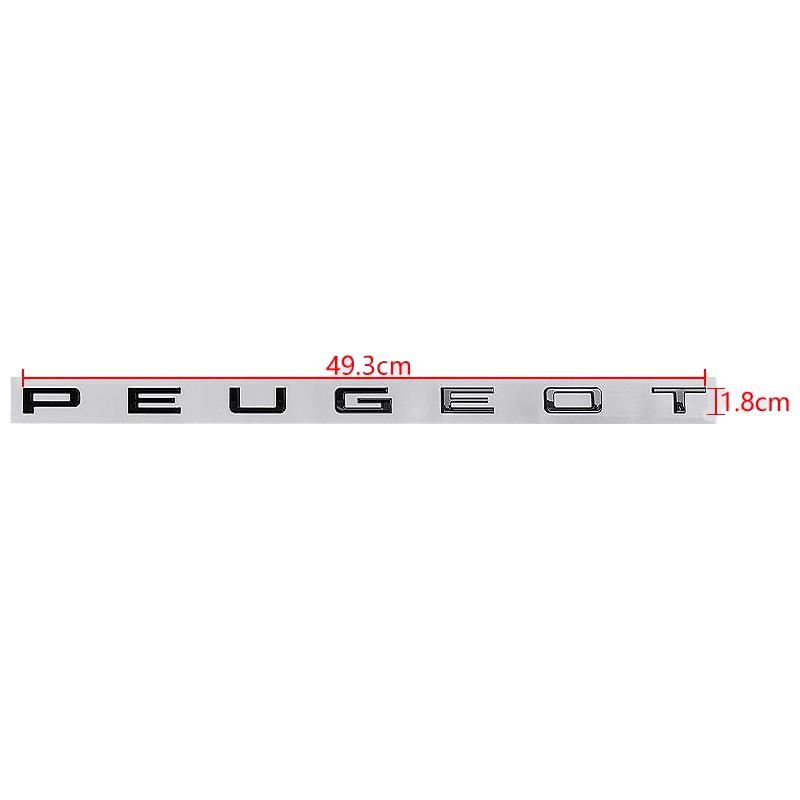 14/16/19/49CM ABS 3D Car Rear Trunk Letter Emblem Side Badge for Peugeot 308 307 207 3008 208 407 2008 508 301 5008 4008 Decals