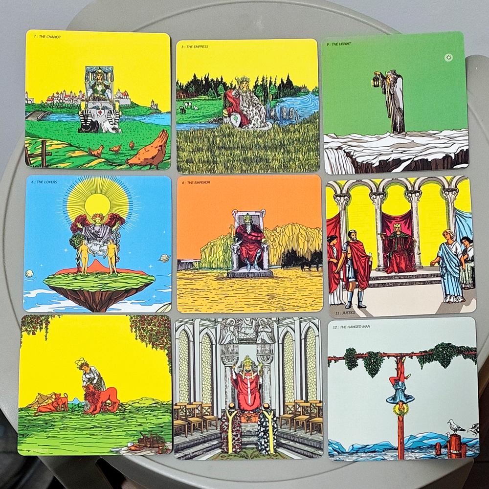 RWS Wide Angle Tarot - Compact Edition 78 Pcs Cards + 2 Specials Frame Cards 7*7cm Double-embossed in Two-piece Rigid Box