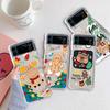 Роскошный новогодний чехол для Samsung Galaxy Z Flip 3 4 5g Funda Z Flip3, прозрачный жесткий противоударный чехол для телефона из ПК