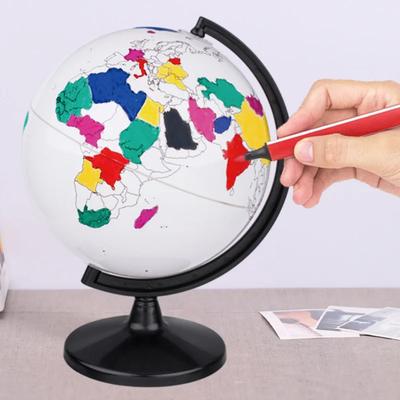 Миниатюрный глобус Сделай сам Раскрашиваемый Портативный Шар Детское Обучение Творческая Модель Земли Украшения Стираемое Оборудование Учебные Принадлежности