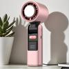 Portable Handheld Fan, 100Speed Rechargeable Cooling with LED Display, Foldable Pocket Travel Fan Pink