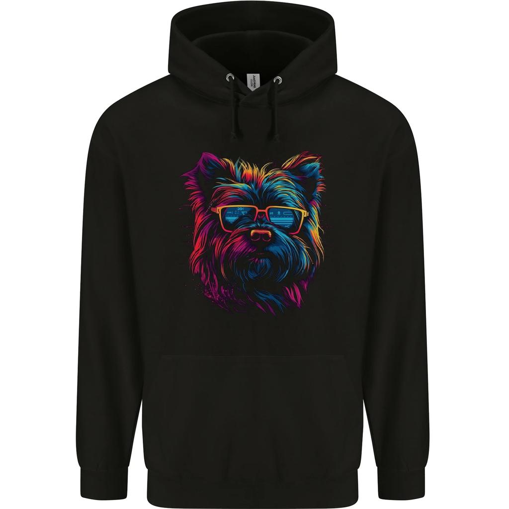 Retrowave Yorkshire Terrier Dog Childrens Kids Hoodie