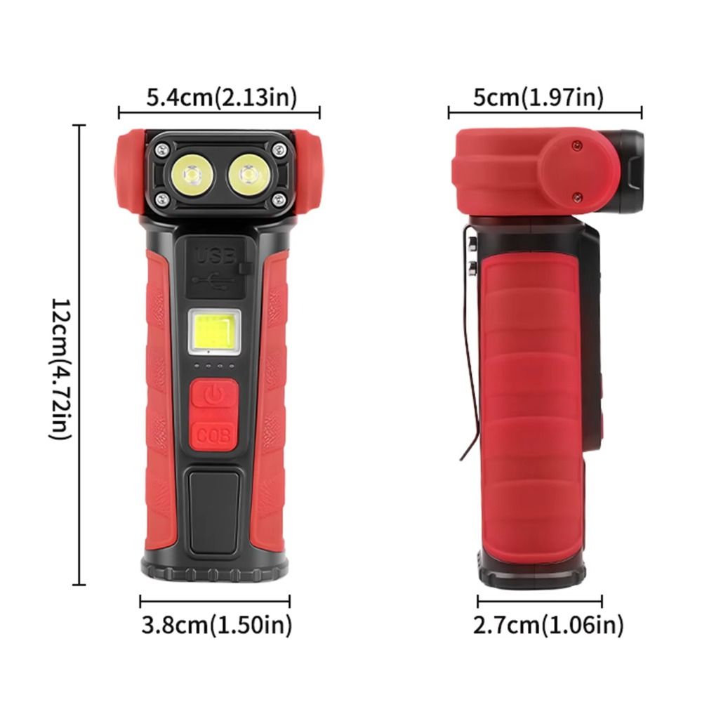 Super Bright Work Light Magnetic Base Pocket Torch Multifunctional LED Flashlight Emergency Use
