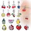 Медь Серия Фрукты Вишня Клубника Подвеска Ювелирные Изделия Бусины Для Оригинального Браслета Изысканная Бусина Плата Женский Подарок