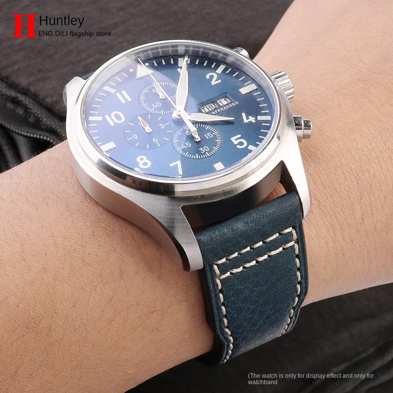 Высококачественный итальянский кожаный ремешок для часов IWC Big Pilot IW388103 IW378005/003/001 Mark 18 мужские Ремешок для часов 20 21 мм Браслет