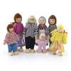 Felimoa Wooden Doll House, Family of 7, Set of 7