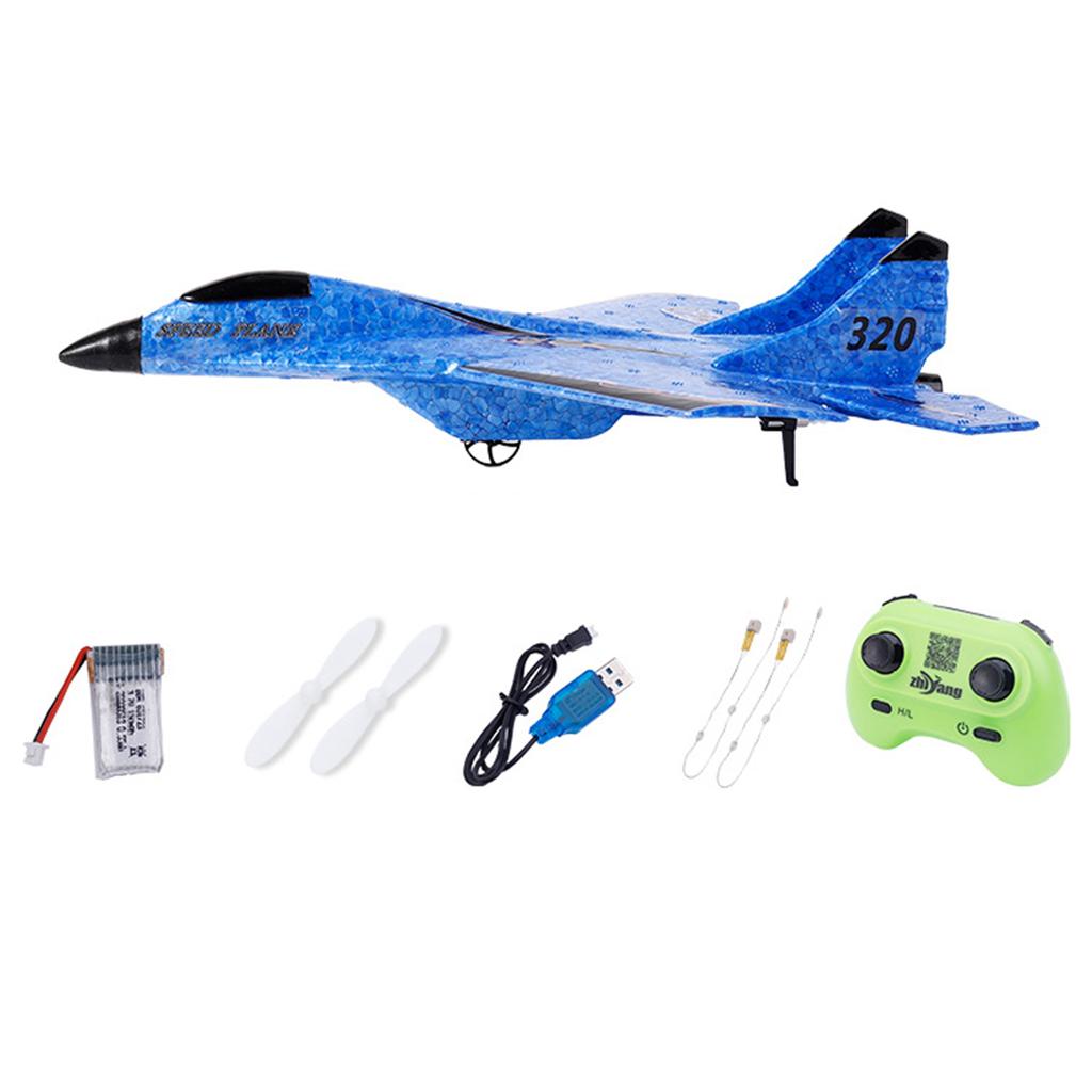 RC Airplane with Light Model Aircrafts EPP Foam Fighter Rechargeable Gliding Airplane