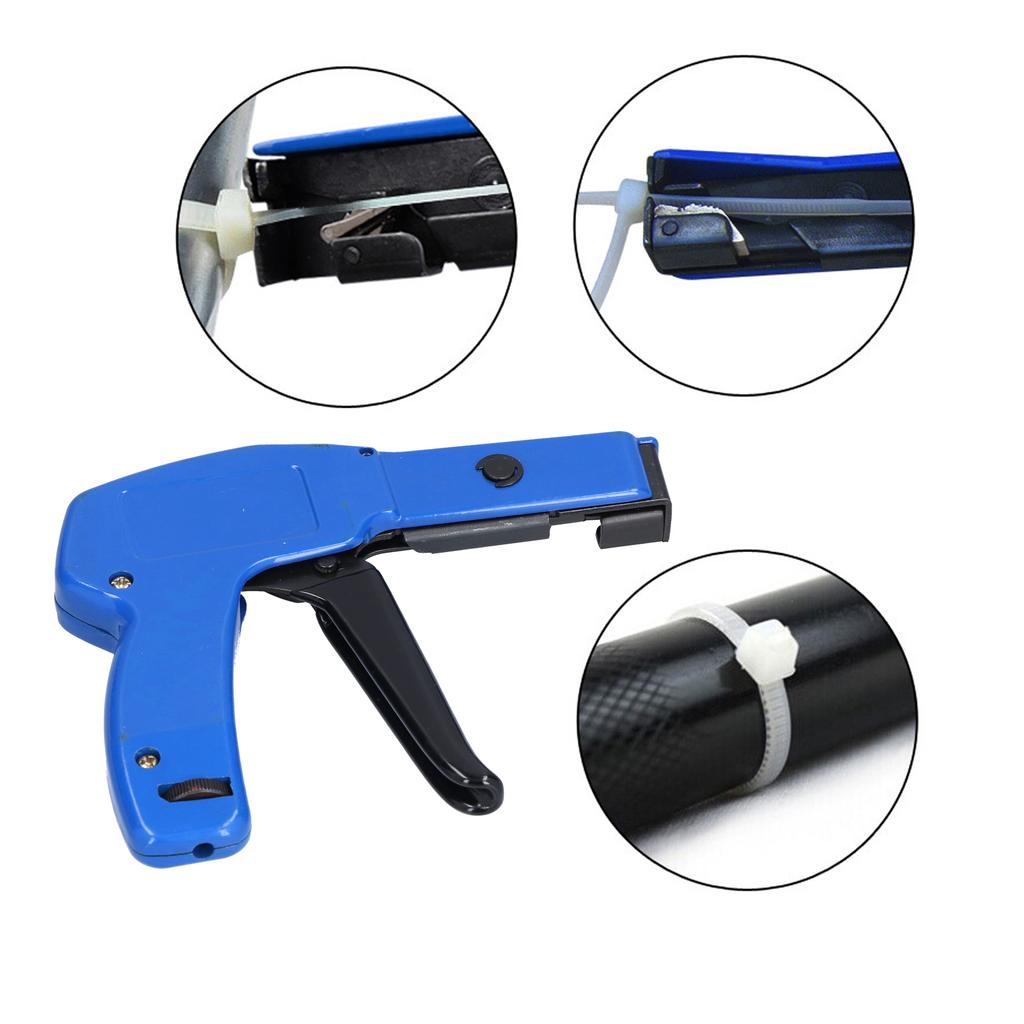 Пистолет для кабельных стяжек, нержавеющая сталь, 2,2‑4,8 мм, автоматический нейлоновый режущий инструмент для крепления HS‑600A