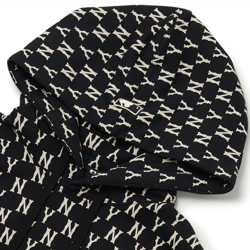 New MLB Monogram Collection Sweatshirt Unisex Black 3AHDM0224-50BKS