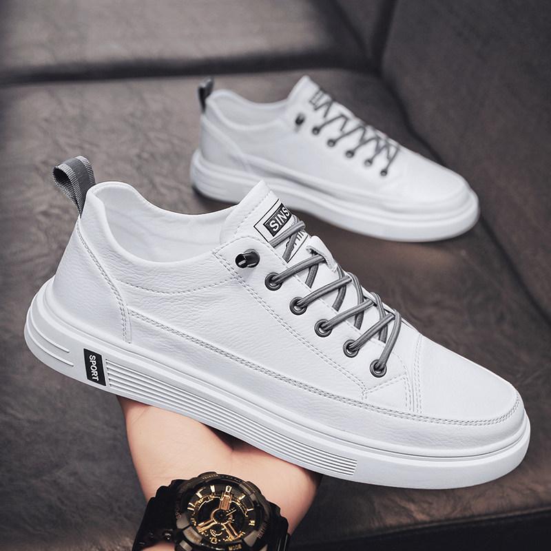 Men'S Shoes Summer White Shoes Trendy Board Shoes Versatile Casual Leather Shoes Summer Sports Little White Tide Shoes