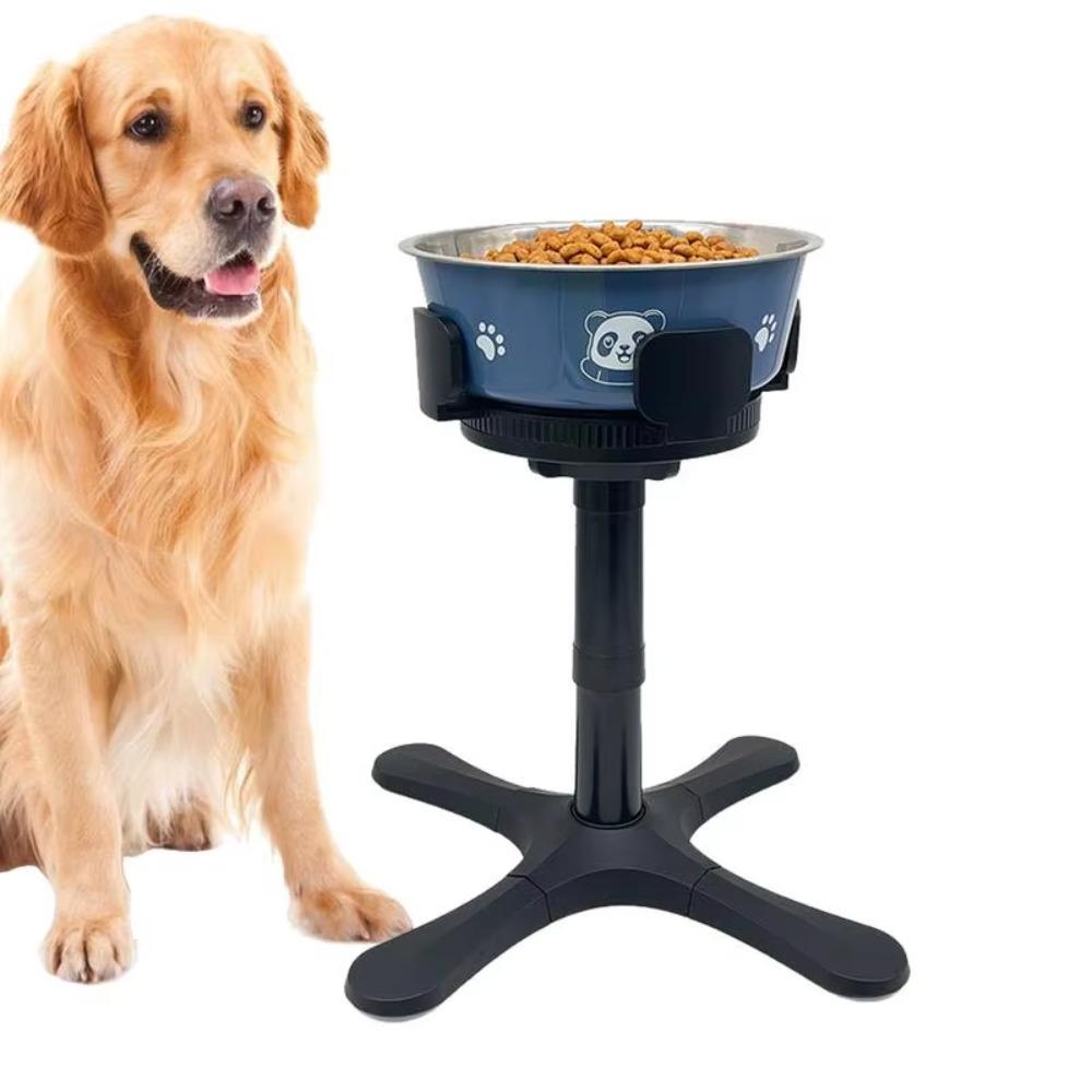 Removable Dog Food Bowl Stand Adjustable Height Angle Liftable Pet Dispenser Water
