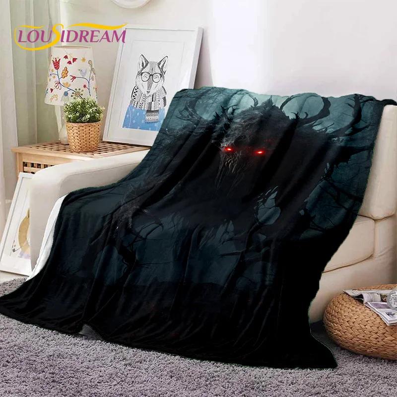 Gothic Horror Monsters Demon Skull Soft Flannel Blanket for Beds Bedroom Sofa Picnic,Throw Blanket for Cover Outdoor Leisure Nap