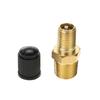 2PS1/4 Inch 1/8 Inch NPT Brass Air Tank Fill Valve NPT Solid Nickel Plated Brass Air Compressor Tank Fill Valve Auto Repair Tool