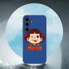 Cartoon Fujiya Peko Milky Girl Boy For Samsung Galaxy S23 S24 S25 Ultra S22 Plus S21 Black Soft Case Waterproof Soft Case