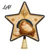 DIY Tree Decoration Kit Christian Faux Pearl Art Christmas Topper Kit Faith Nativity Holiday Festive Craft Decoration Handmade Beaded Star