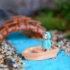 Garden Ornament Mini Boat Ocean Beach Aegean Sea Resin Fairy Dollhouse DéCor