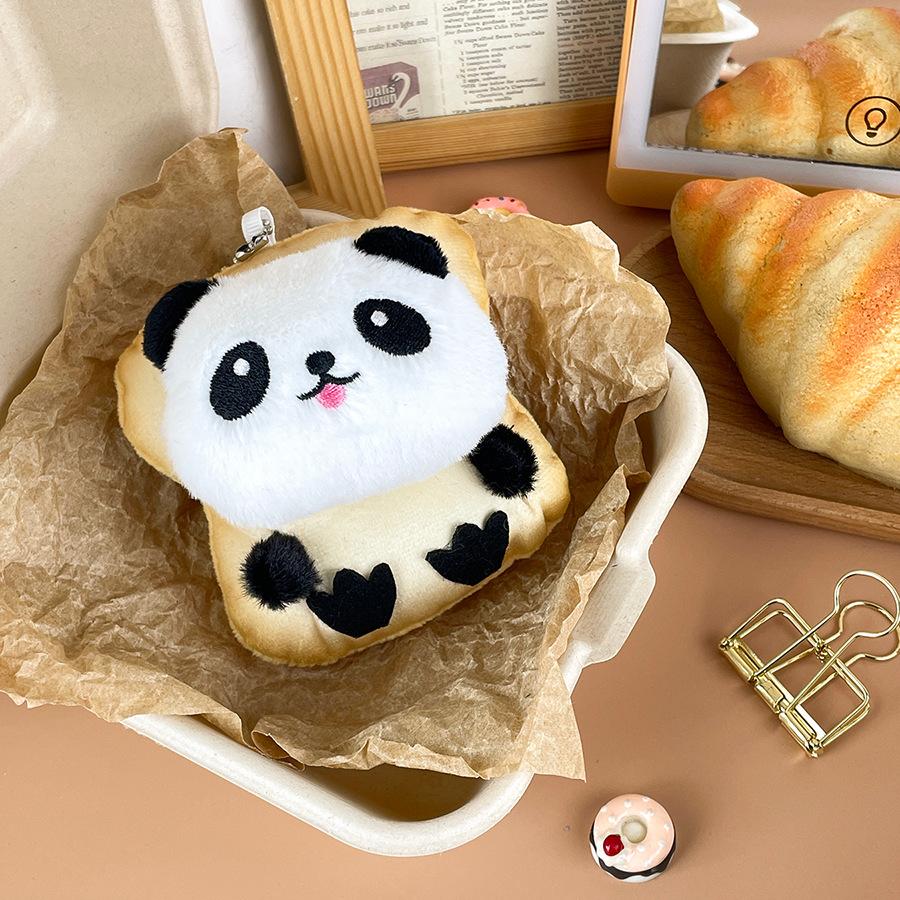 Cartoon Toast Bread Kapibala Panda Pendant Plush Toy Capybara Doll Bag Hanging Rag Doll