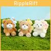 Adorable Bow Cute Knot Teddy Bear Plush Keychain Soft Short Plush Pendant