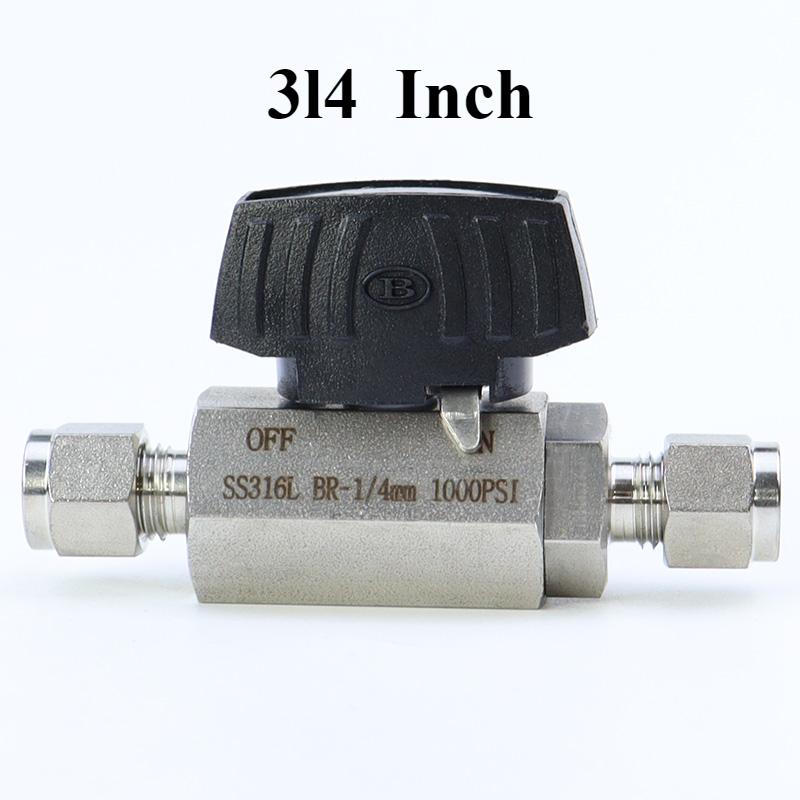 6 8 10 12 14 16 мм 1/4" 3/8" 1/2" 3/4" 1" Дюйм Труба Наружный Диаметр Компрессионный Фитинг 316L Нержавеющая Сталь Шестигранный Шаровой Кран 1000 PSI