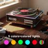Retro Vinyl Record-inspired Bluetooth Speaker with 360° RGB Color Lighting, Bluetooth 5.3, 10W Sound & EQ Tuning, 2500mAh for 10H Playtime