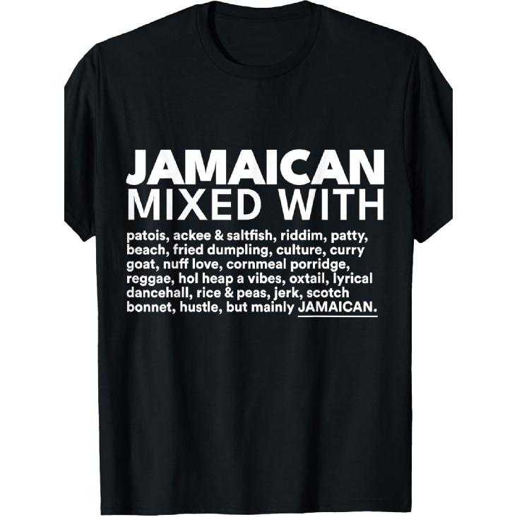 1pc Men'S Funny Jamaican Patois Slang Graphic T-Shirt - Retro Loose Fit Short Sleeve with Jamaican Creole Phrases, Cultural Humor Apparel for Casual