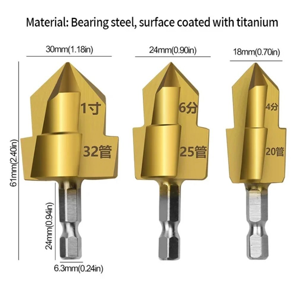 Upgraded Lifting Pipe Reaming Drill Bits Plumbing Pipe Reamer  Water and Electricity Maintenance