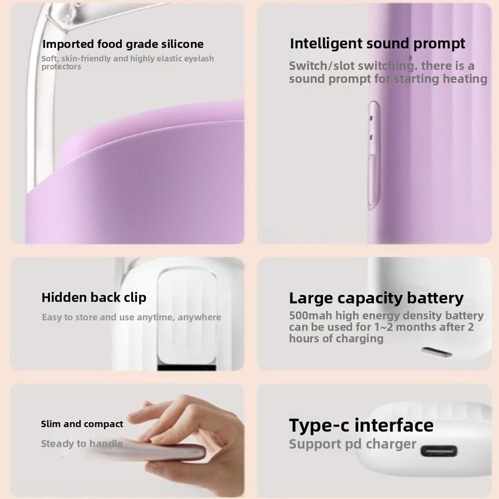 Быстрый нагрев Электрический керлер для ресниц Зарядка Type-C Зажим для завивки ресниц Женщины