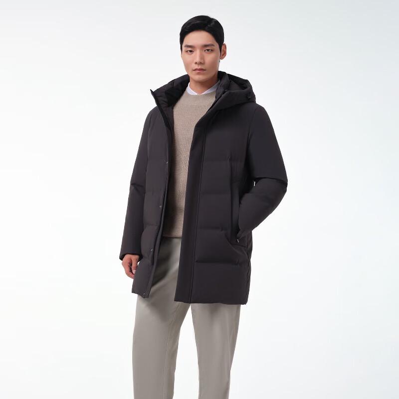 Tambour Men's Hooded Mid-Length Down Jacket TA231567