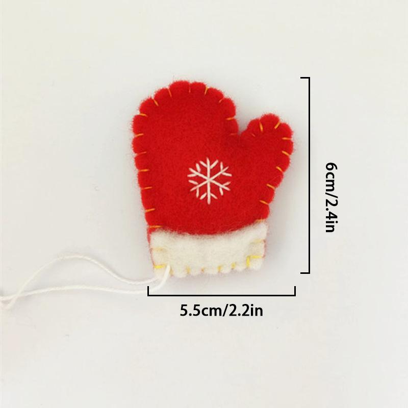 Шерстяной войлок Рождественская елка Леденец Звезда Носки Украшения Сделай сам Рождественская елка Подвесное украшение Ремесло Новогодняя вечеринка Рождественские подарки