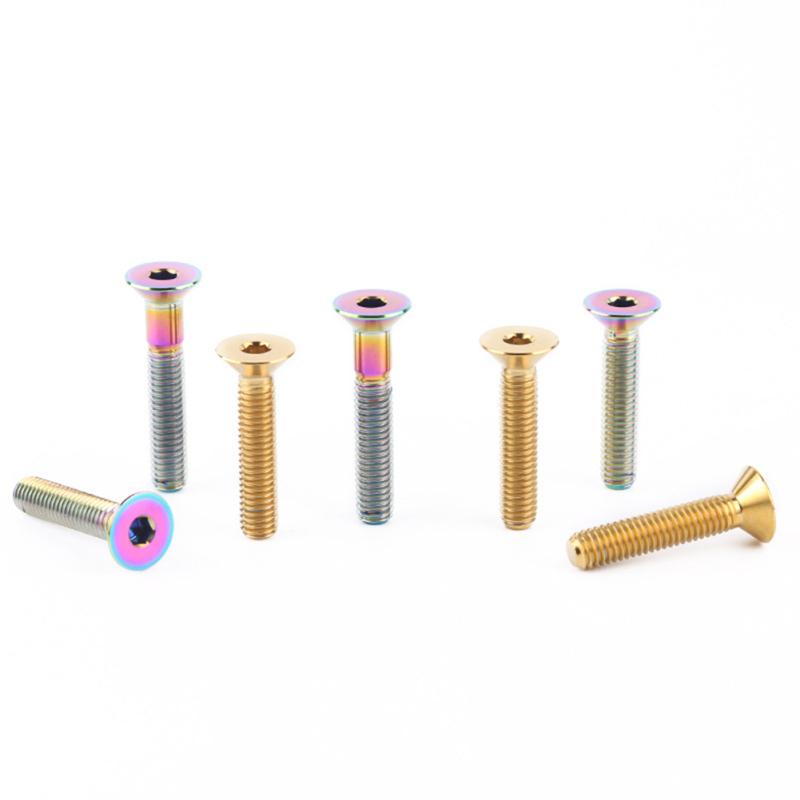 M6 x 10/15/20/25/30/35 Винт из титанового сплава с потайной головкой TC4/GR5 Верхние крепежные винты штока гарнитуры