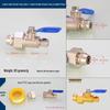 Household Water Purifier Tee Connector 4 to 2 Point Ball Valve for Filter and Dispenser