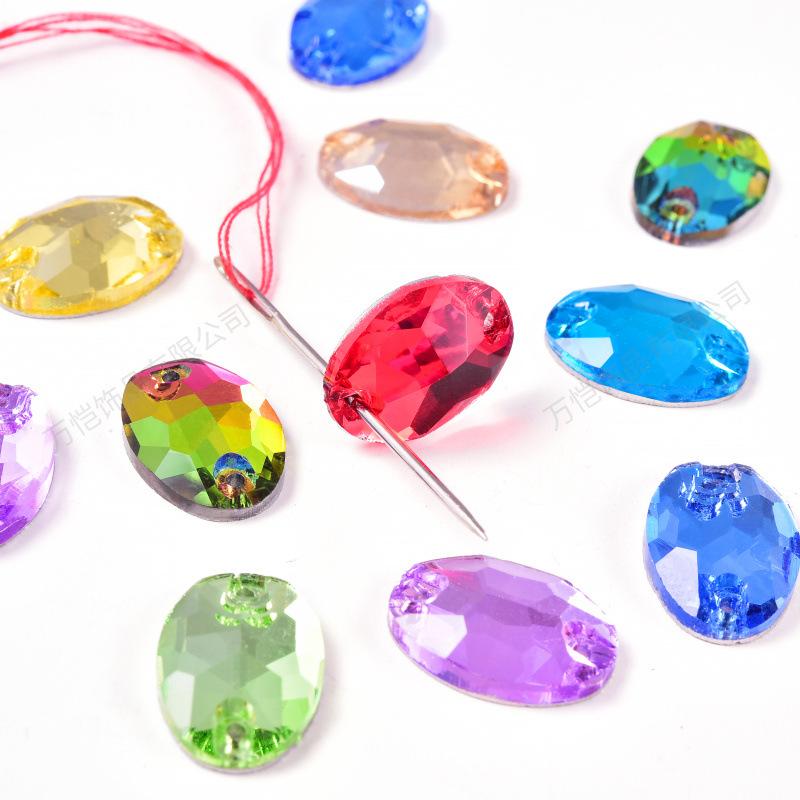 Овальное стекло, ручная дрель, стеклянный кристалл, бриллиант, стразы, сделай сам, одежда, красота, креативные ювелирные изделия, аксессуары