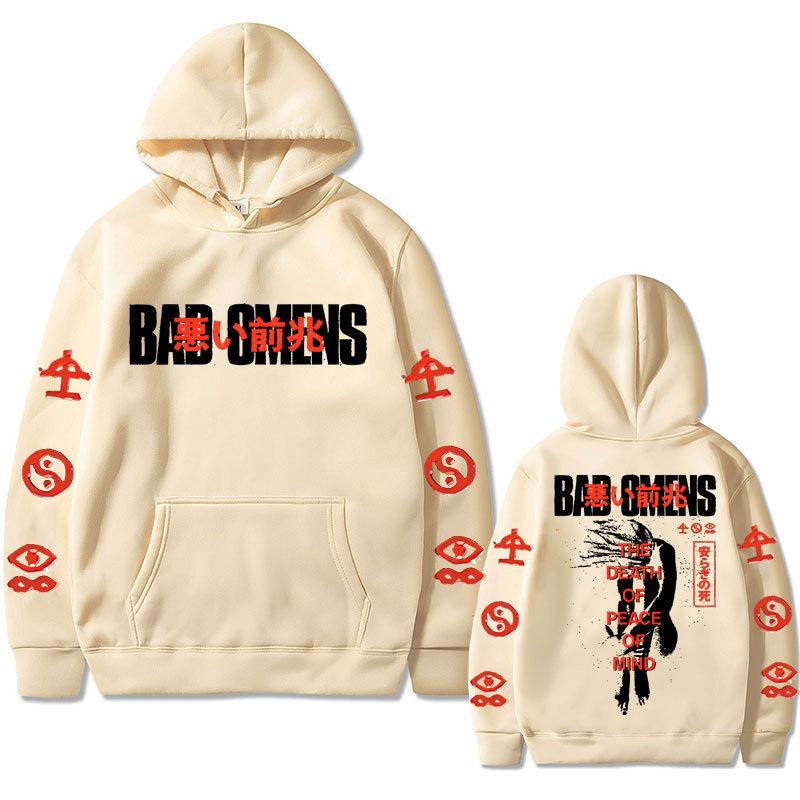 Bad Omens Band Tour 2023 Американская музыка Толстовка Осень Зима Флис Уличная одежда Топы