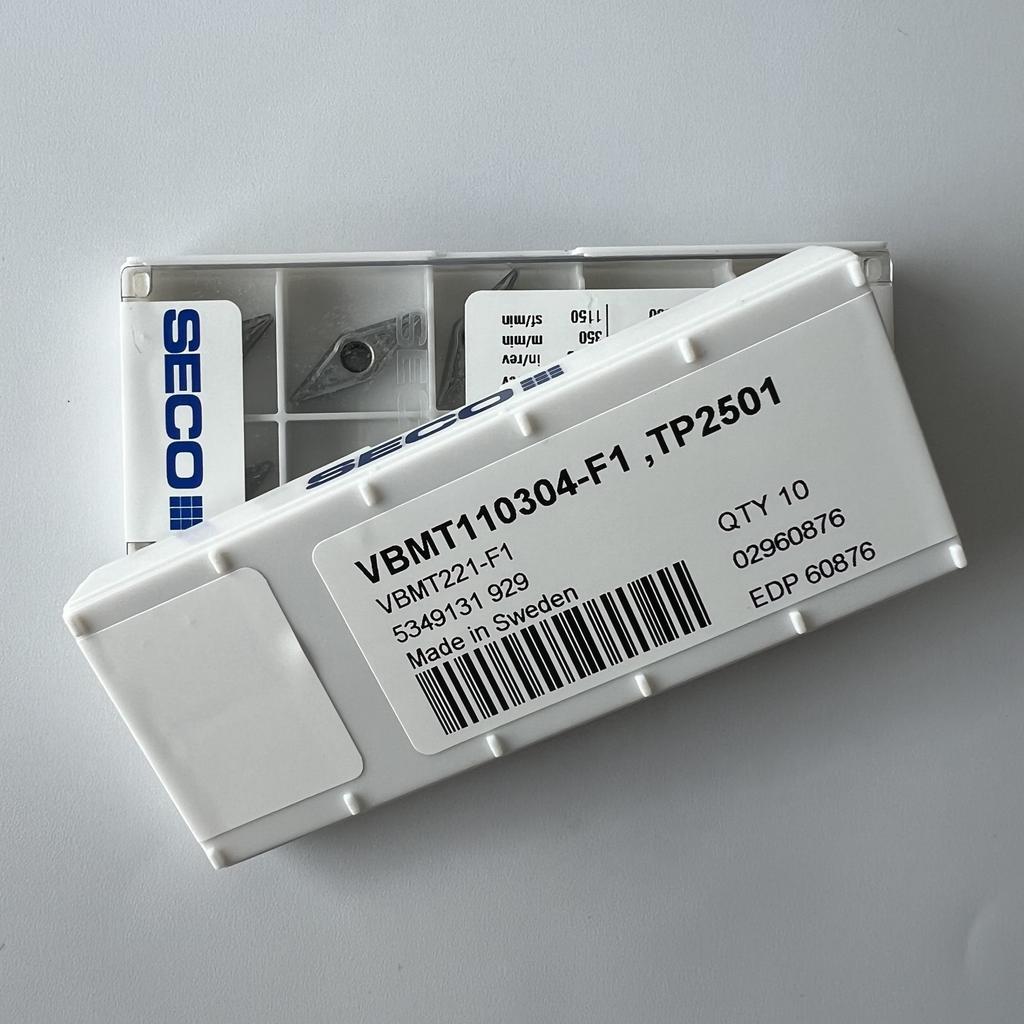 Seco / VBMT110304-F1,TP2501 / Оригинальная подлинная твердосплавная пластина для ЧПУ 10 шт.