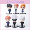 Набор из 6 фигурок Jujutsu Kaisen: Годзё Сатору, Кугисаки. Идеально для коллекционеров и детских подарков