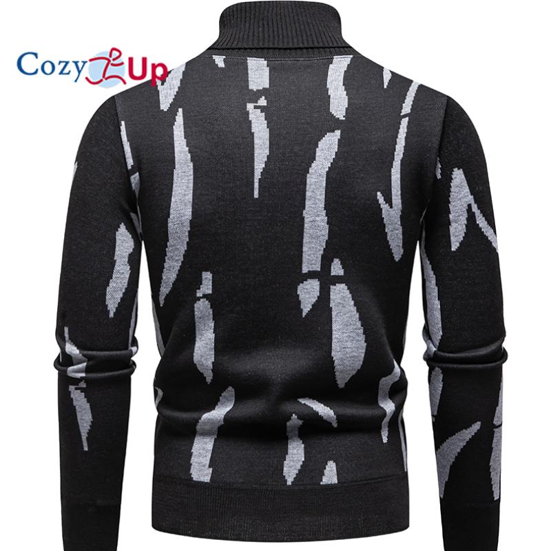 Cozy Up Men's Thickened and Fluffy High-Collar Pullover Sweater