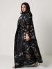 Women's Issey Miyake Pleated Print Cardigan Abaya - Long, Plus Size Arab Robe
