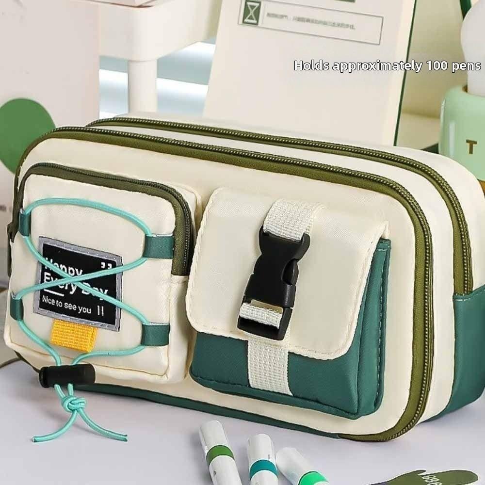 Dirt-resistant Pencil Pouch Large Capacity Pen Bag Student Stationery Bag Junior High School