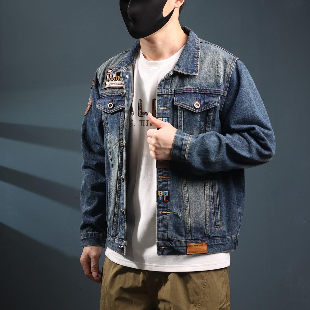 Xintang Menswear | 2025 Men's Trendy American Denim Jacket - Versatile Spring/Autumn Workwear, Casual Outerwear