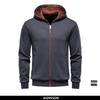 AIOPESON Zip Up Hoodie Men Solid Color Winter Warm Retro Streetwear Minimalist Design Sportswear Zipper Hooded Sweatshirts