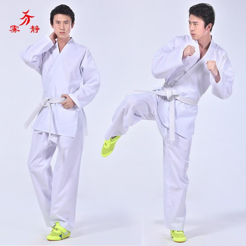 White Karate Gi Uniform Adults Unisex Cotton Training Suit With Custom Print Embroidery