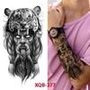 Fake Skull Tattoo Male Lion Wolf Tiger Snake Waterproof Tattoo Sticker Arm Art Fake Tattoo Male