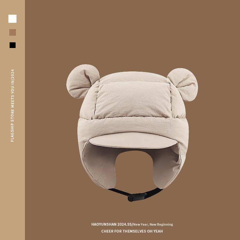 Милые Микки Маус Уши Пух Хлопок Женская Зима Велоспорт Ветрозащитный Теплый Защита Ушей Шапка Пилота Лыжная Шапка Мужская