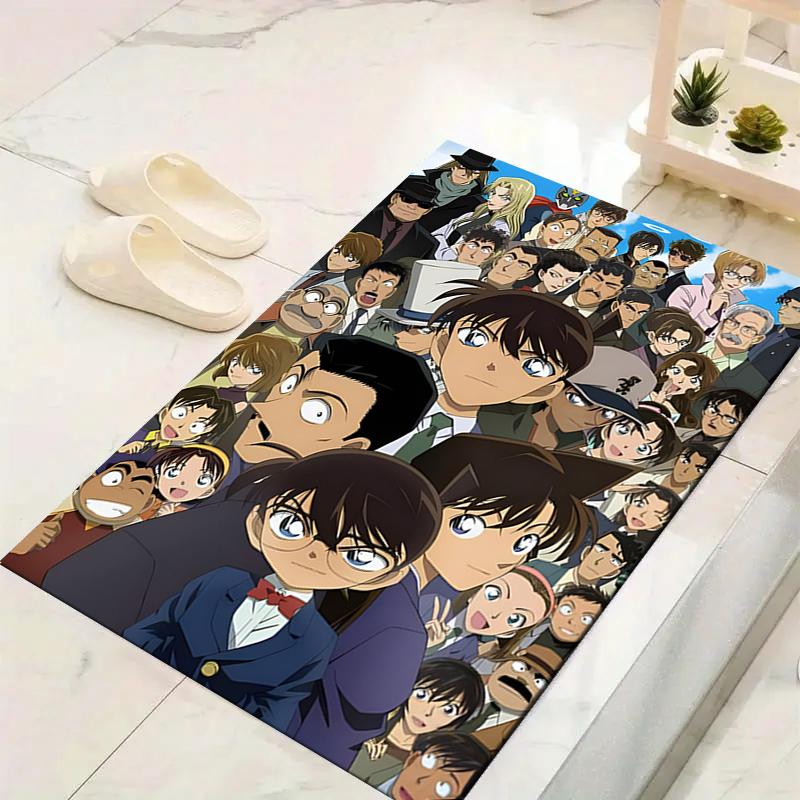 1Pc Detective Conan Mystery Rug, Office Carpet Indoor Outdoor Doormat, Non-Slip, Comfortable, Living, Christmas Halloween,  Xmas Gift L160