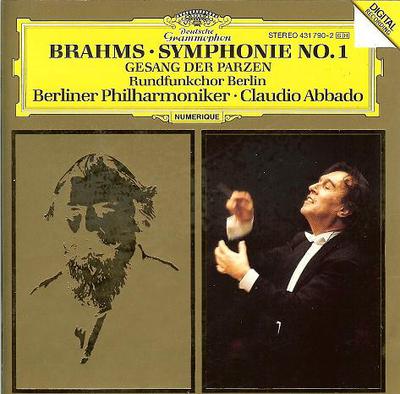 CD БРАМС, ХОР БЕРЛИНСКОГО РАДИО, БЕРЛИН - Симфония №. 1 • Песнь Парки 4317902 Deutsche Grammo 1991 Германия Классика Б/у