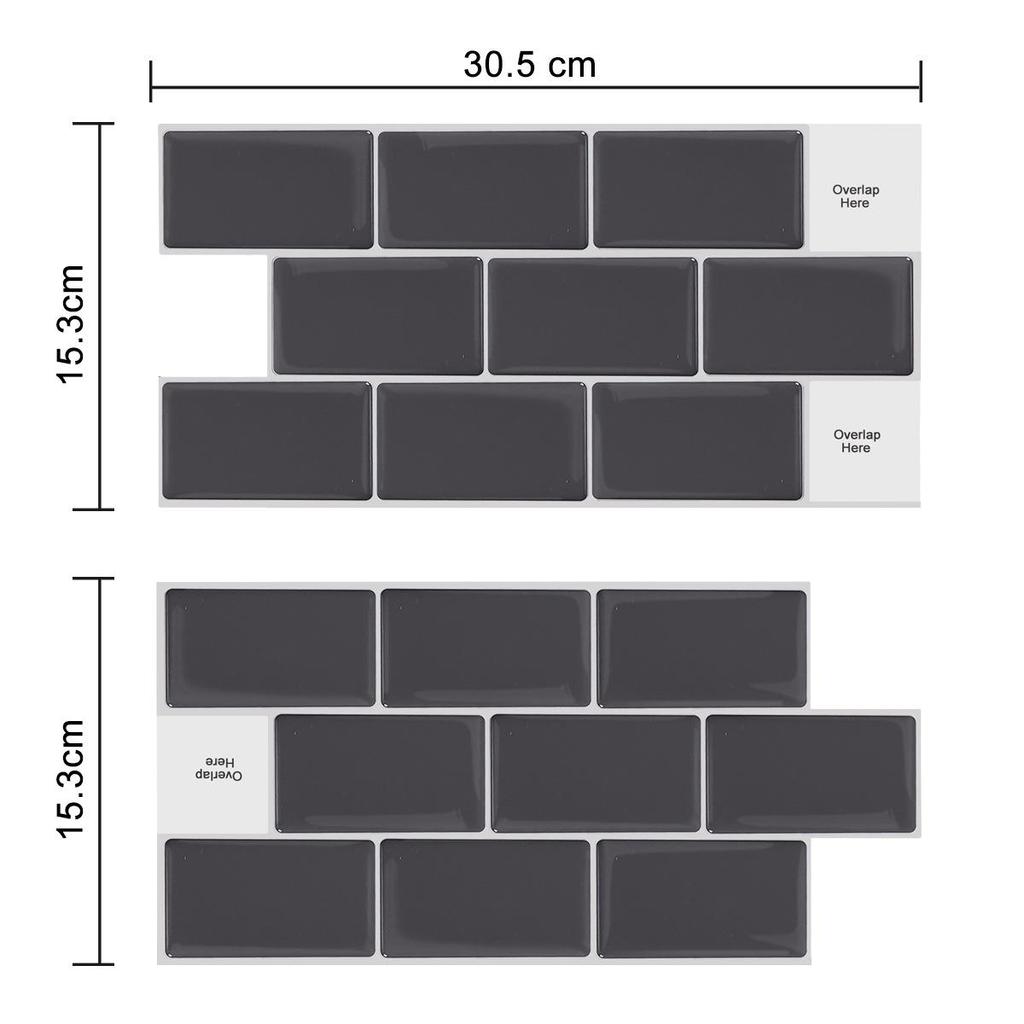 Classic 3D Crystal Drop Self-Adhesive Waterproof Wallpaper, Oil-Proof Brick Style Wall Sticker for Kitchen and Bathroom.