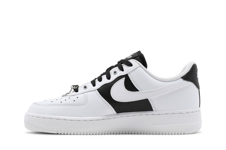 Мужские кроссовки Nike Air Force 1 Low '07 PRM Серебряная цепь Белый/Черный-Металлический серебристый-Белый