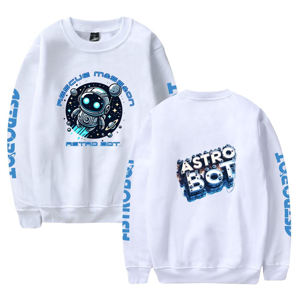 Худи Astro Bot Женское Мужское С круглым вырезом С длинным рукавом Свитшот Повседневный Спортивный костюм Смешная одежда