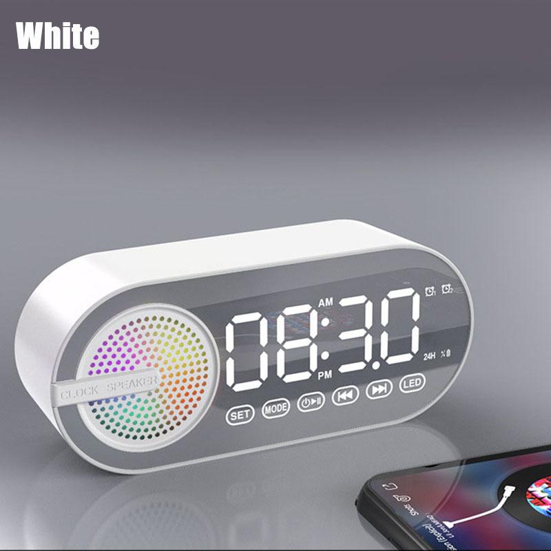 Беспроводные Bluetooth-динамики, часы с двумя будильниками, поддержка TF-карт, FM-радио, высококачественный звук, цифровые настольные часы, украшение для дома
