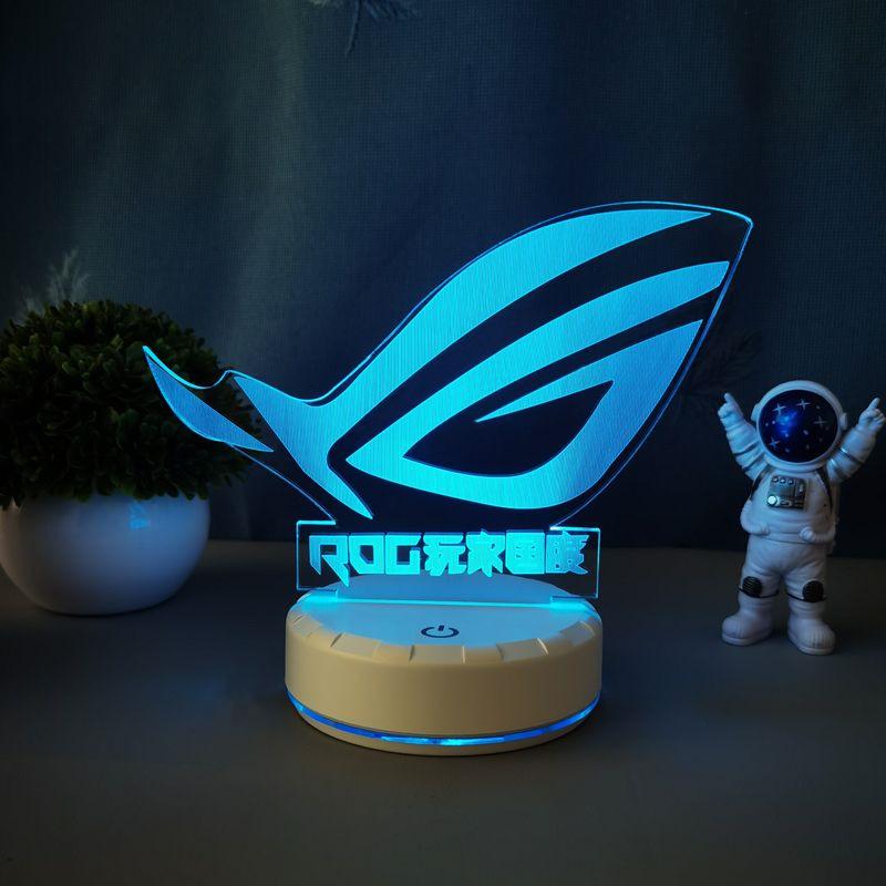 3D Визуальный Игровой Орнамент Свет Атмосферный Свет для Киберспорта 3D Ночник Декоративный Свет в Виде Геймпада